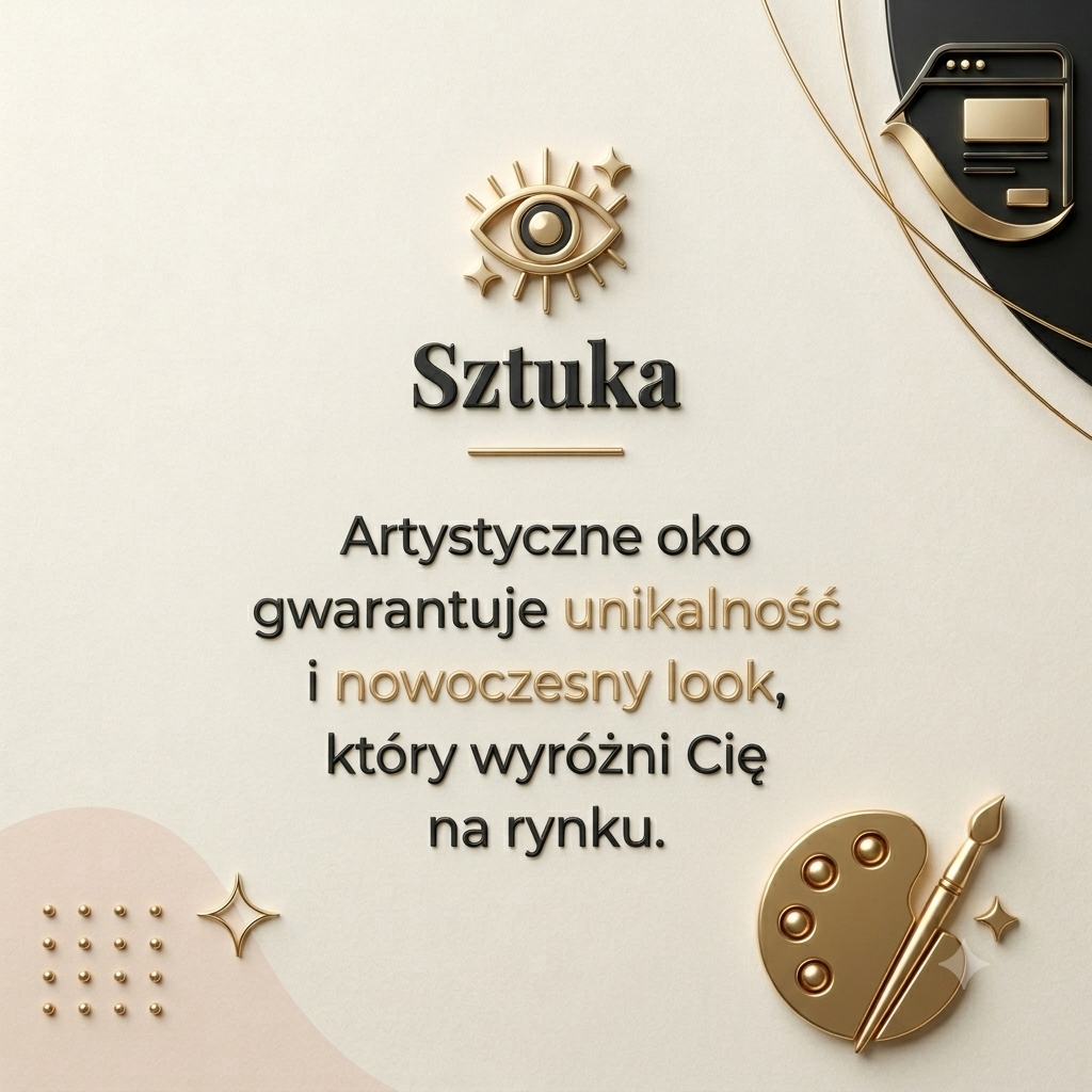 Wyjątkowe projekty stron www łączące artystyczną wizję z profesjonalnym wyglądem, który wyróżnia Cię na rynku.