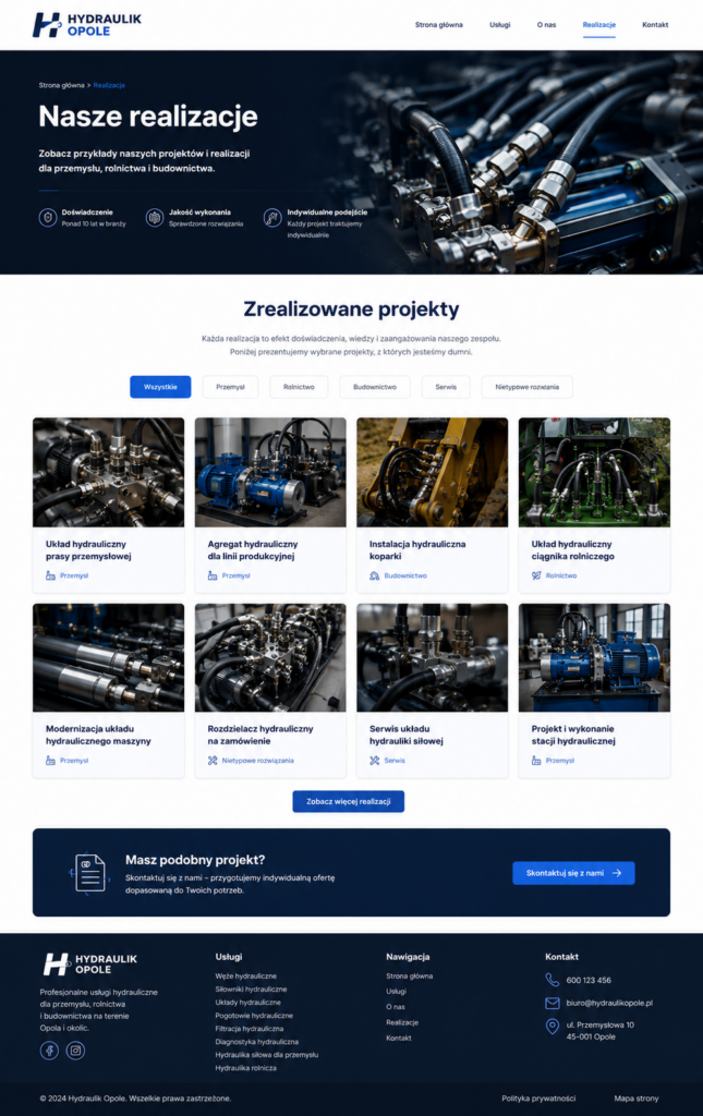 realizacje serwis hydrauliczny